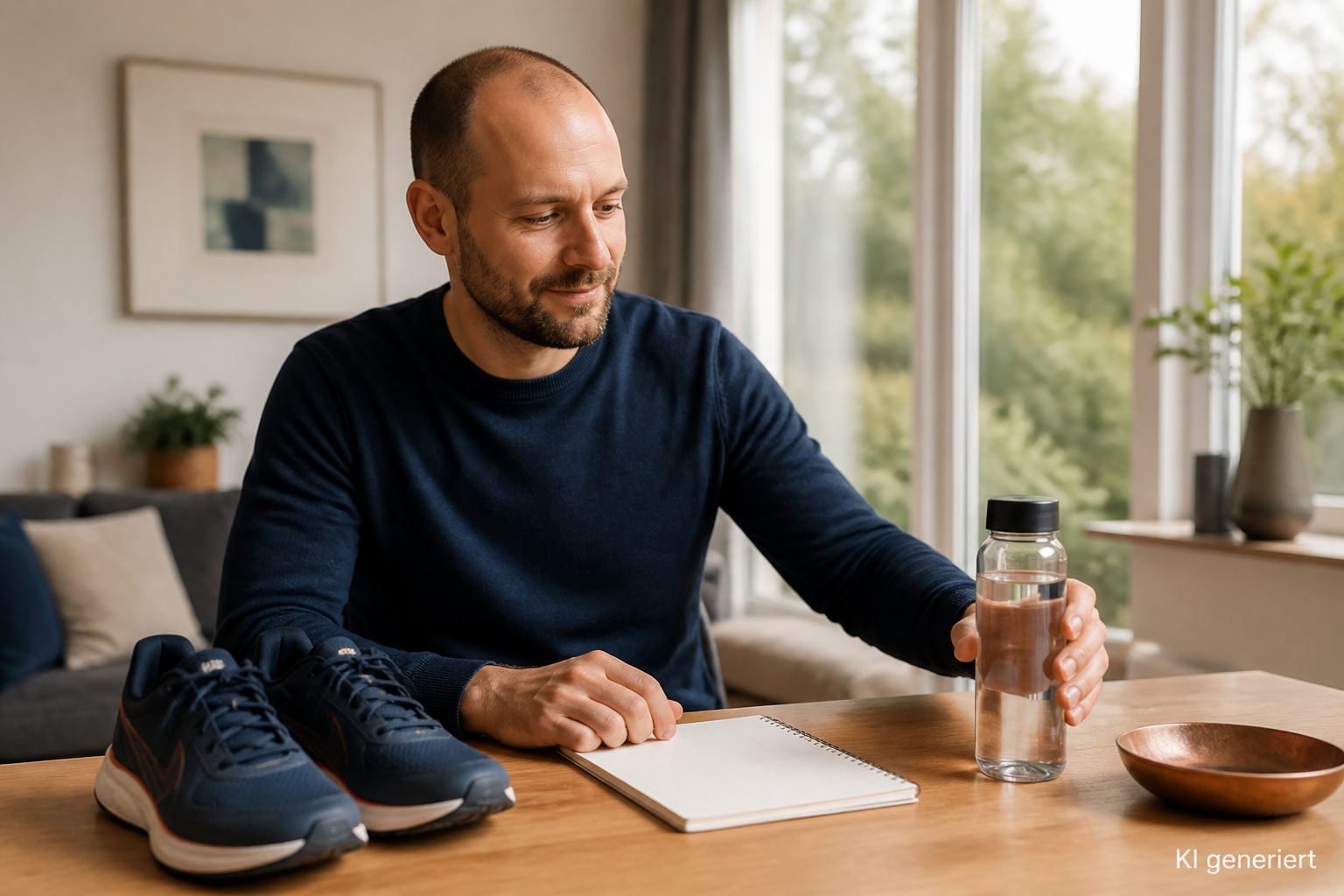 Illustrative Darstellung zum Ratgeberthema Sport nach der Haartransplantation: Rückkehr abstimmen